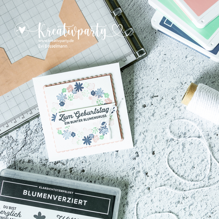 Karte zum Geburtstag "Ein bunter Blumenstrauß"