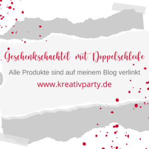 Kleine Geschenkschachtel mit Doppelschleife mit den Stanzformen "Mini-Versandtasche"