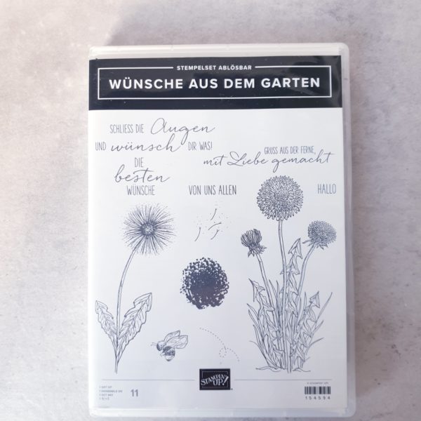 Stempelset: "Wünsche aus dem Garten" von Stampin' Up!: 11 Gummitstempel (gebraucht)