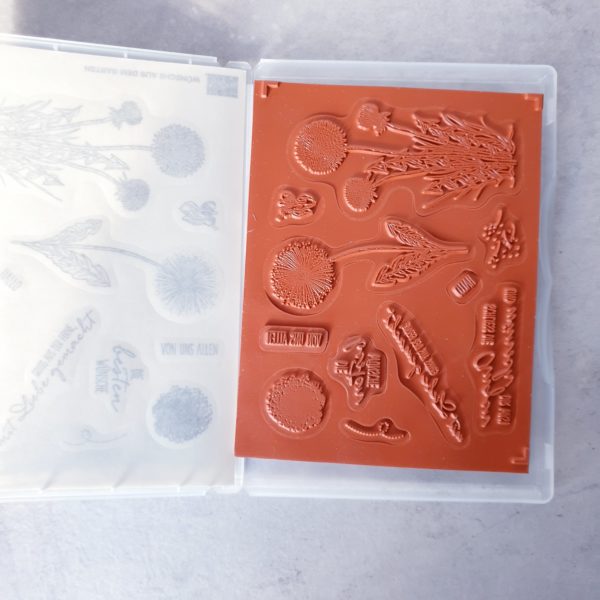 Stempelset: "Wünsche aus dem Garten" von Stampin' Up!: 11 Gummitstempel (gebraucht)