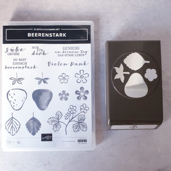 Produktpaket Stempelset "Beerenstark" + Stanze "Erdbeere", Stampin' Up!