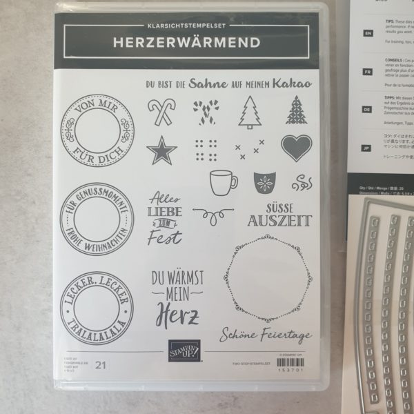 Produktpaket "Herzerwärmend"; Stempelset & Stanzformen von Stampin' Up!