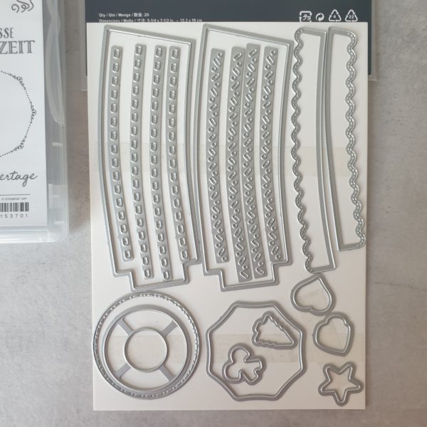 Produktpaket "Herzerwärmend"; Stempelset & Stanzformen von Stampin' Up!