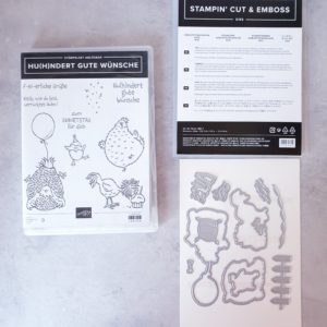 Produktpaket "Hu(h)ndert gute Wünsche"; Stempelset & Stanzformen von Stampin' Up!