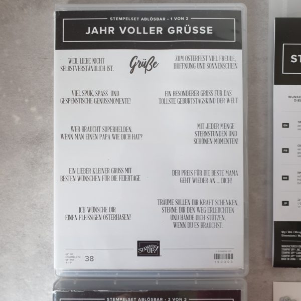 Produktpaket "Jahr voller Grüsse"; Stempelset & Stanzformen von Stampin' Up!