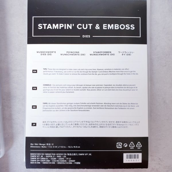Produktpaket "Jahr voller Grüsse"; Stempelset & Stanzformen von Stampin' Up!