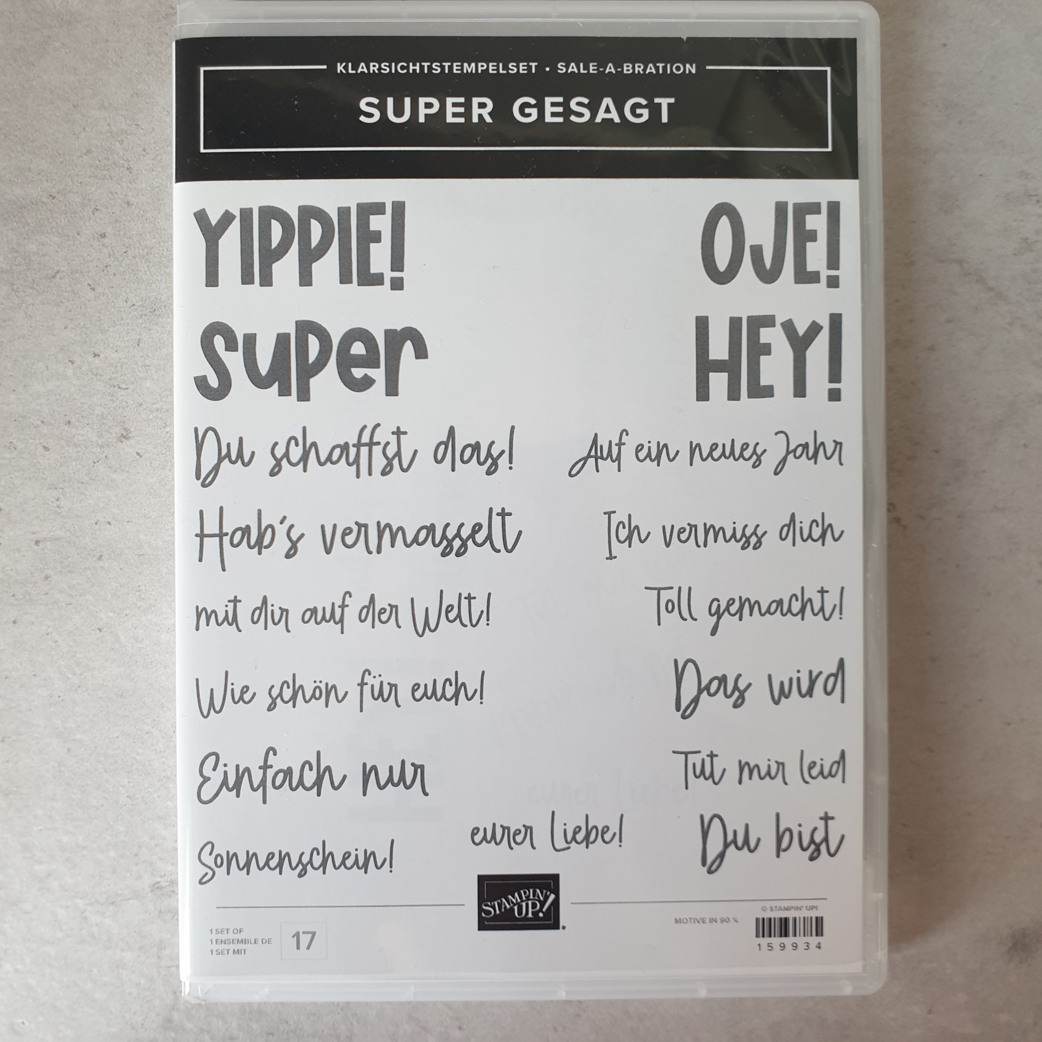 Stempelset "Super gesagt" von Stampin' Up! (Neu) - kreativparty.de