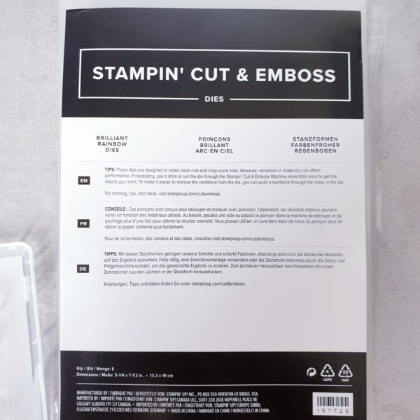 Produktpaket "Farbenfrohe Freude"; Stempelset & Stanzformen von Stampin' Up!