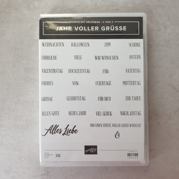 Produktpaket "Jahr voller Grüsse"; Stempelset & Stanzformen von Stampin' Up!